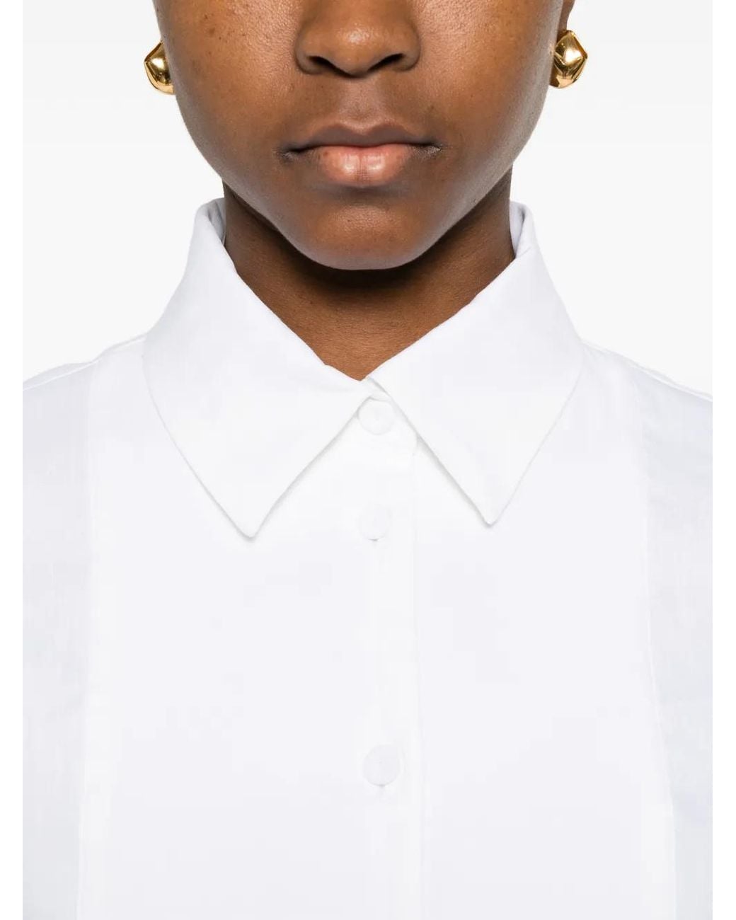 Max Mara White Belted Midi Dress