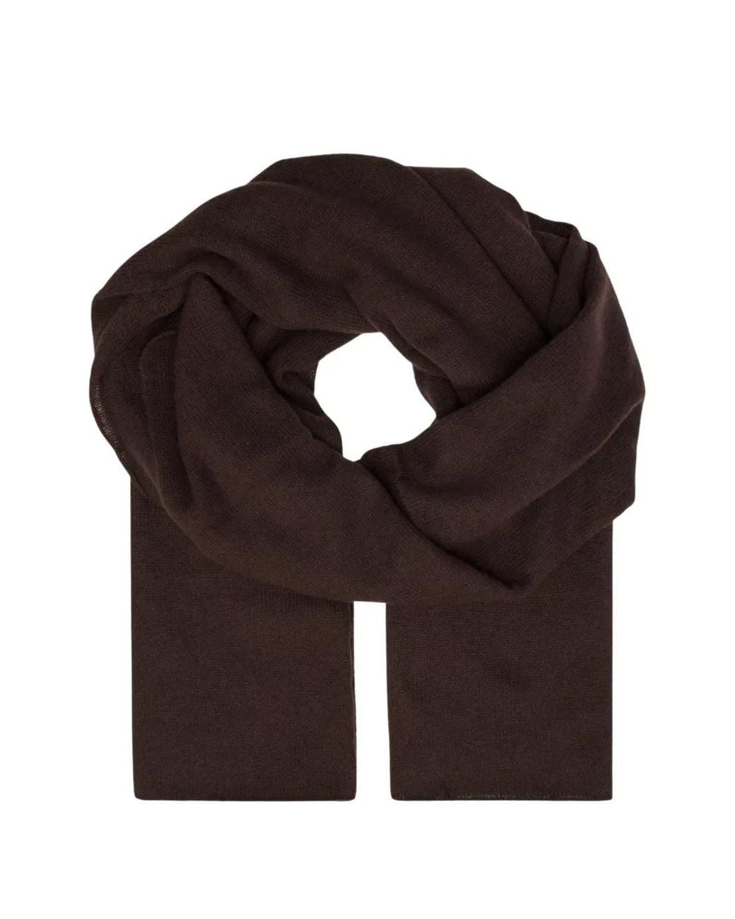 Allude Black Fine-Knit Scarf