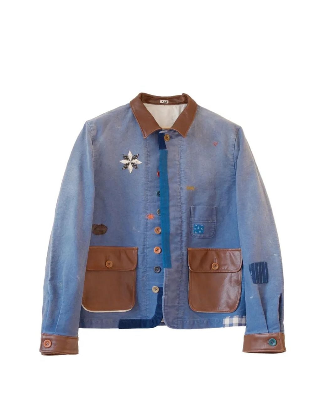 KHOKI Jack Met Patchwork En Leren Afwerking in het Blue