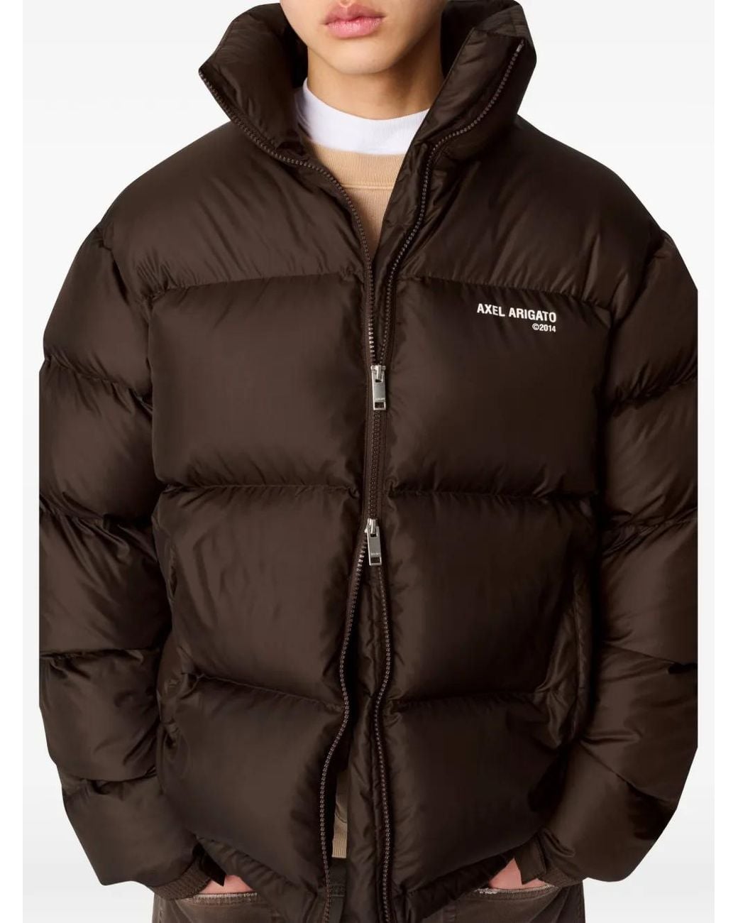 Axel Arigato Brown Observer Puffer Jacket for men