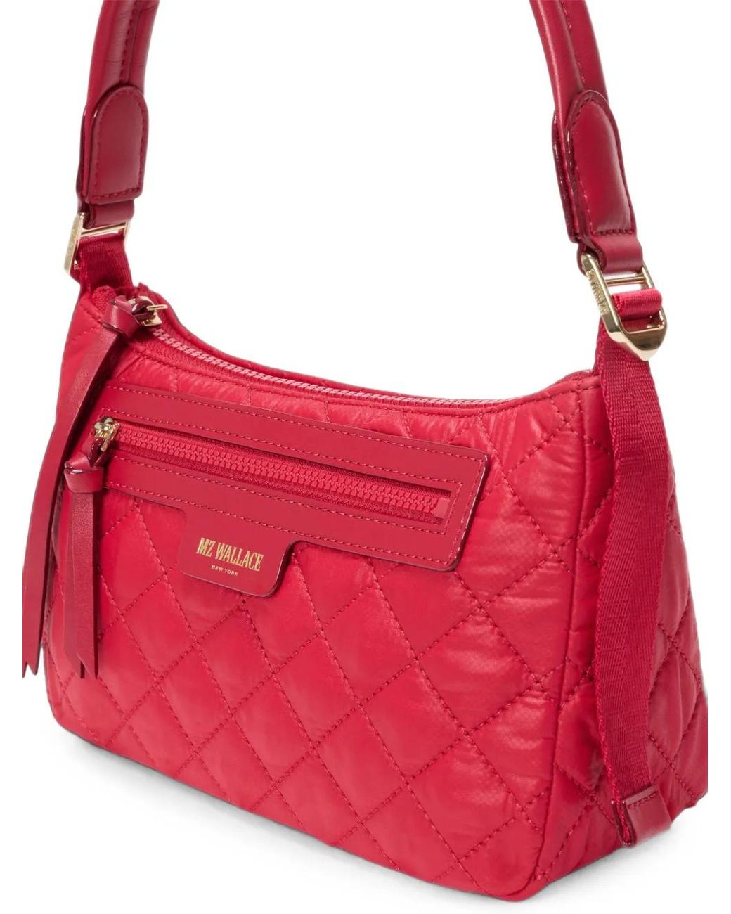 MZ Wallace Red Small Park Quilted Shoulder Bag