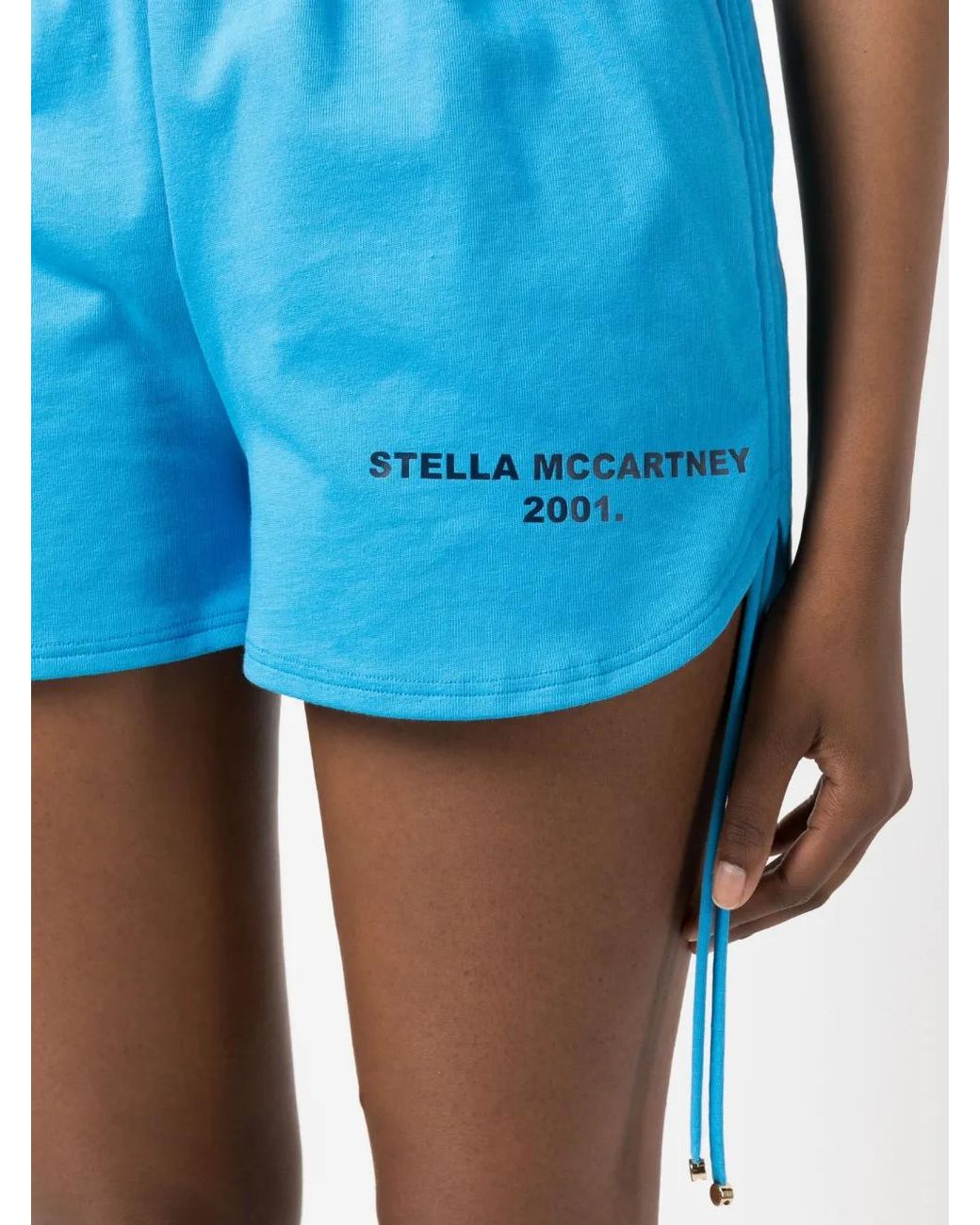 Stella McCartney Blue Side Drawstring-Fastening Shorts