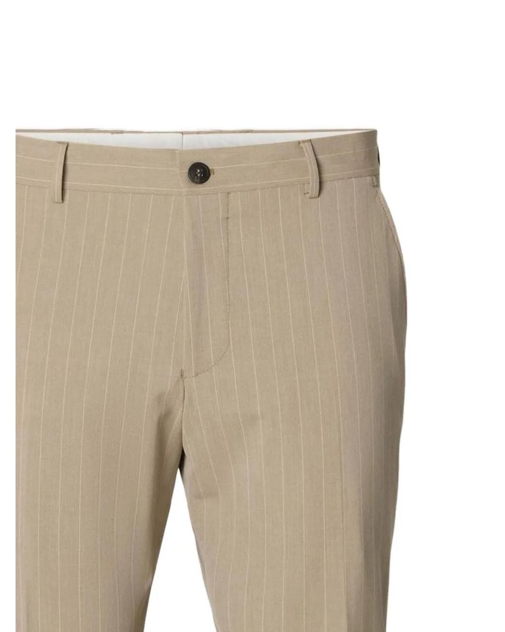 SELECTED Natural Pinstriped Trousers for men