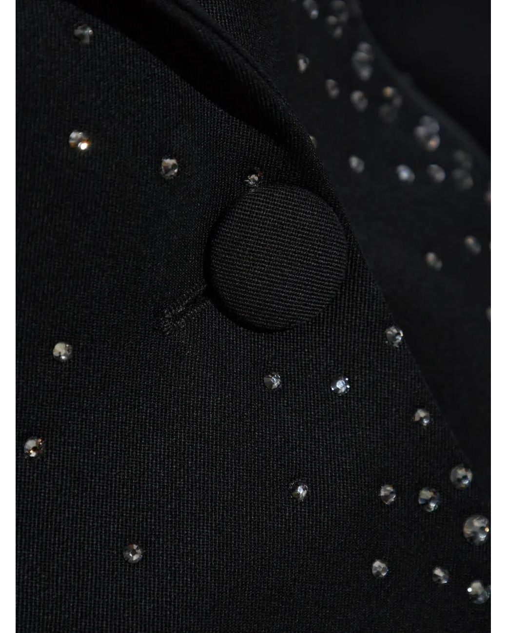 The Attico Black Structured Wool Blazer