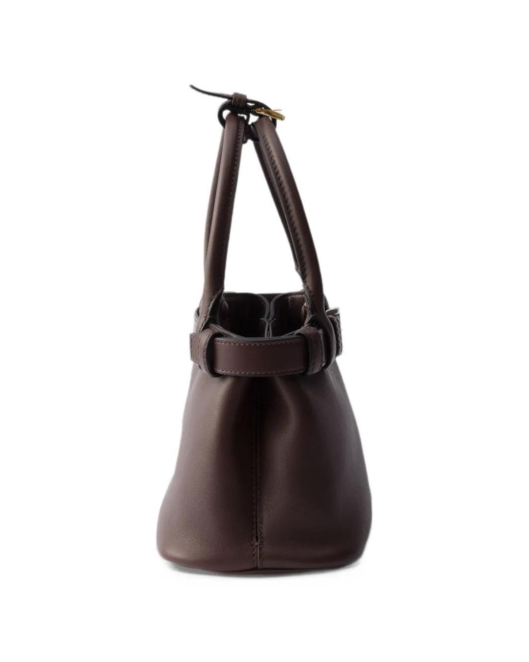 Prada Purple Buckle Small Leather Bag With Belt