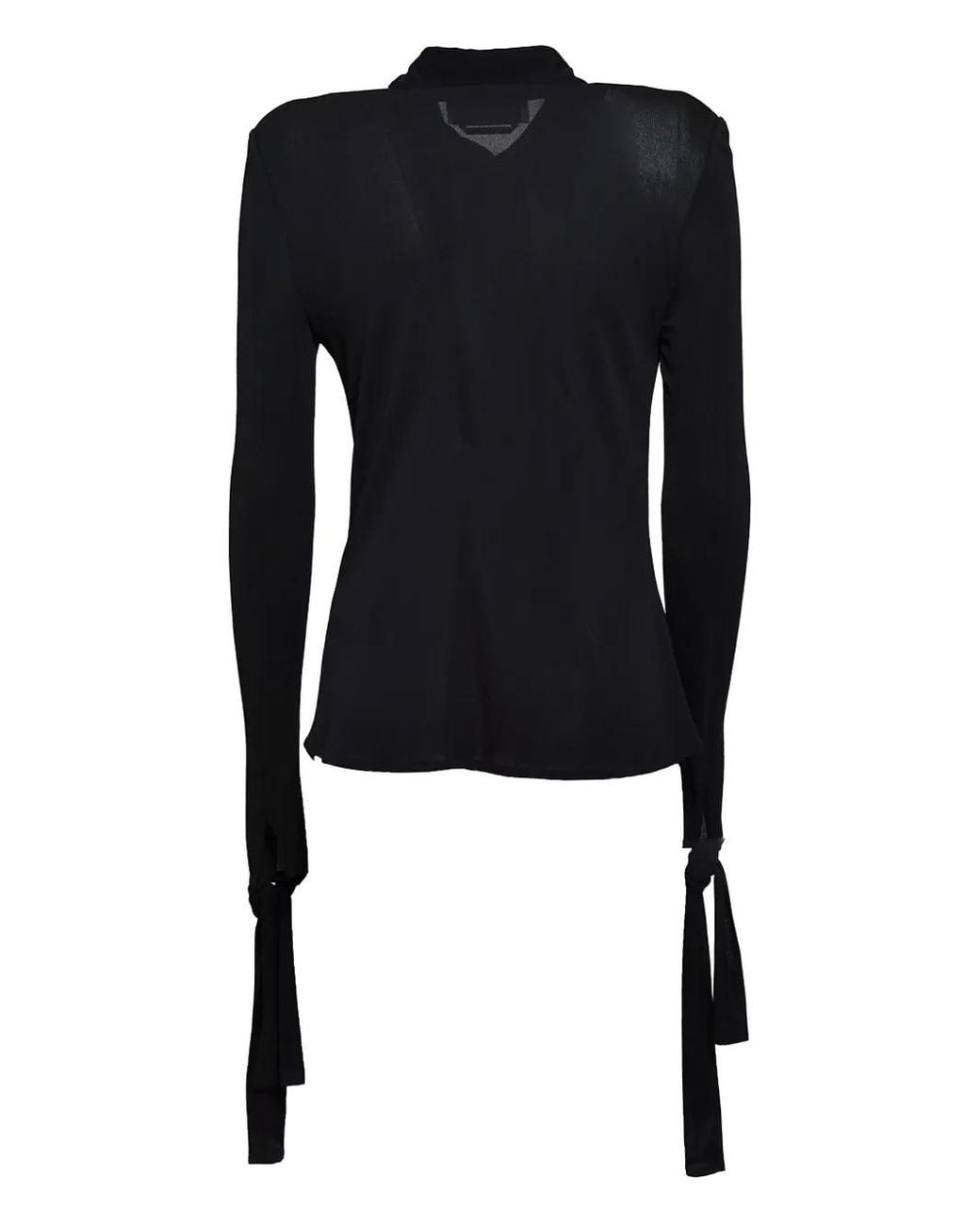 MSGM Black Tied Shirt