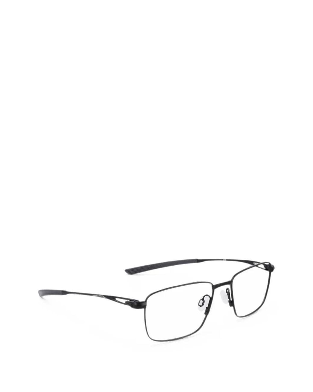 Nike Black 6046 Titanium Rectangle-Frame Glasses for men