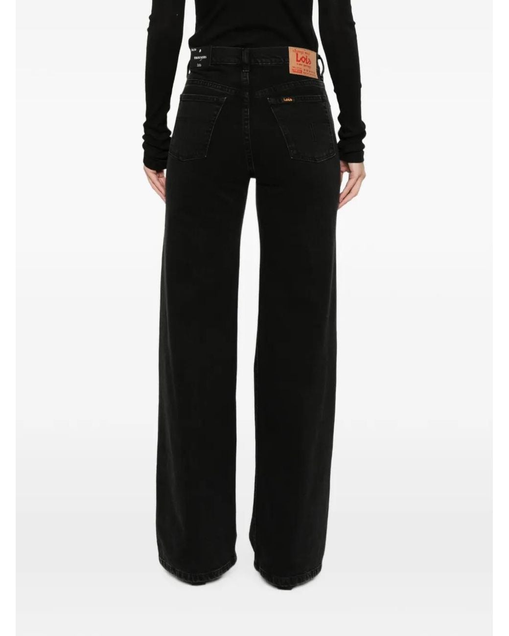 Lois Black Lindsay Wide-Leg Jeans