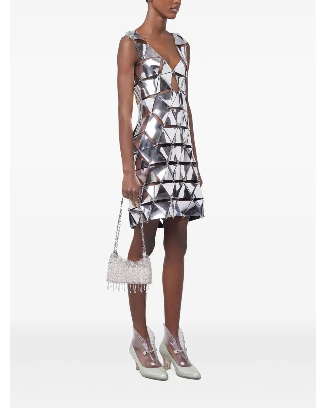 Rabanne Gray Assembly Mini Dress