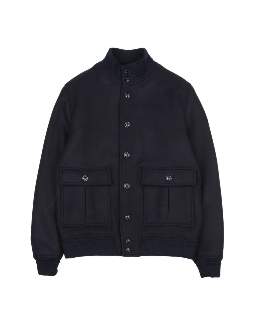 Valstar Blue Veste Boutonnée En Feutre De Laine for men