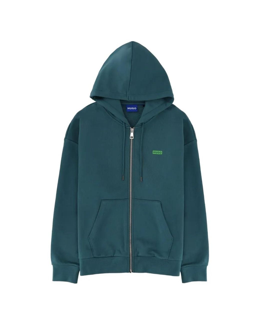 HUGO Blue Zip-Up Hoodie for men