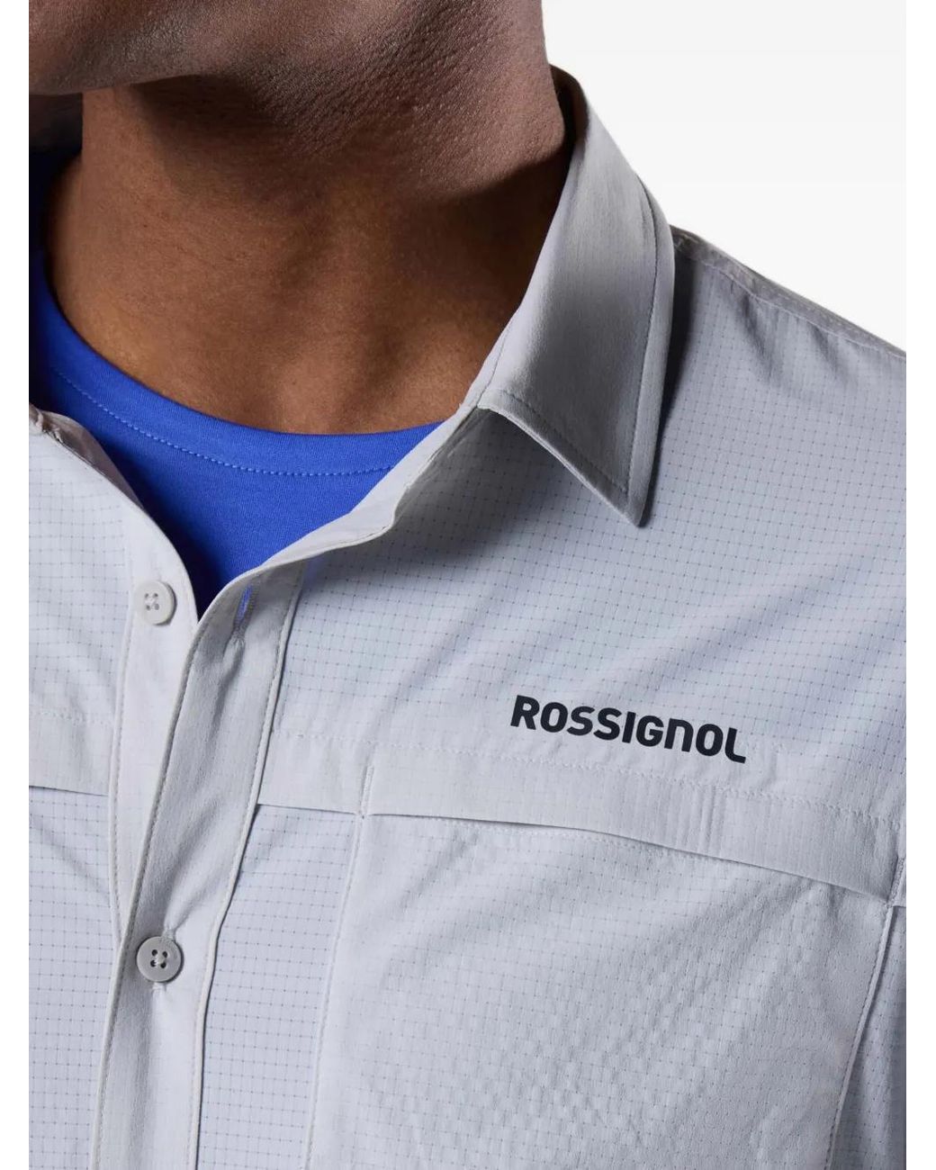 Rossignol Blue Long-Sleeve Logo-Detail Shirt for men