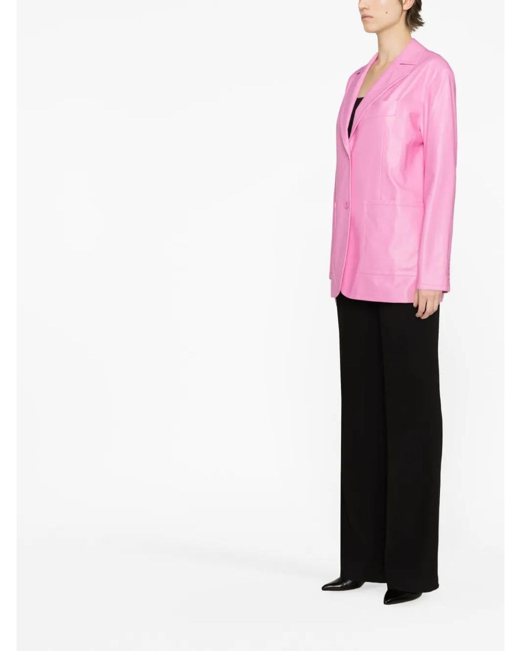 Stand Studio Pink Keeva Double-Breasted Blazer