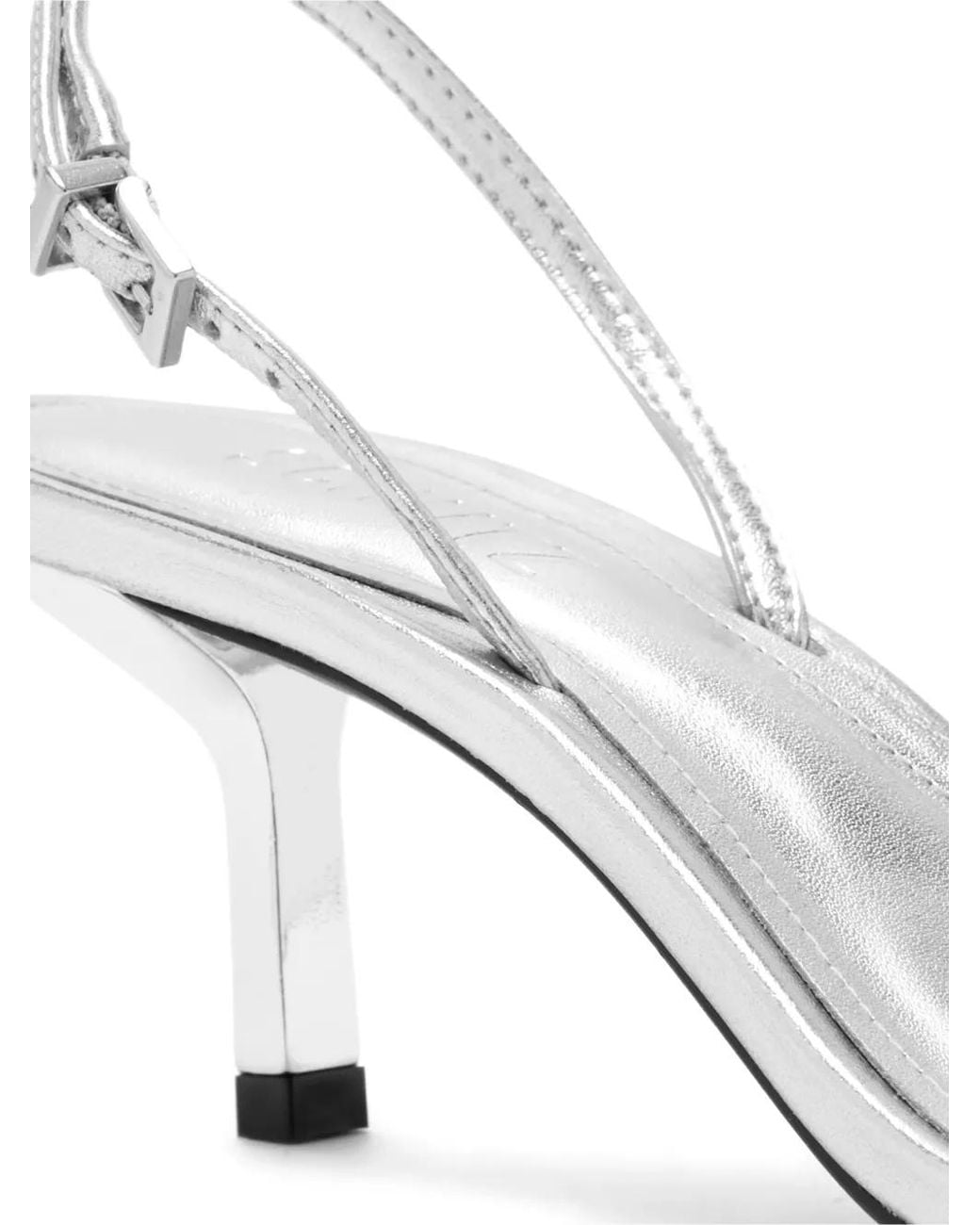 SCHUTZ SHOES White Judith Square-Toe Heeled Sandals