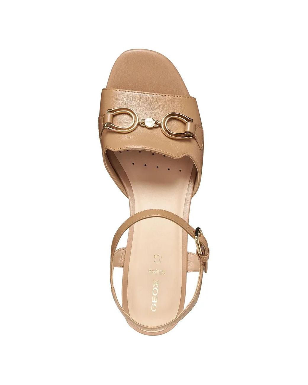 Geox Natural 50 New Eraklia Horsebit-Detail Buckle-Fastening Heeled Sandals