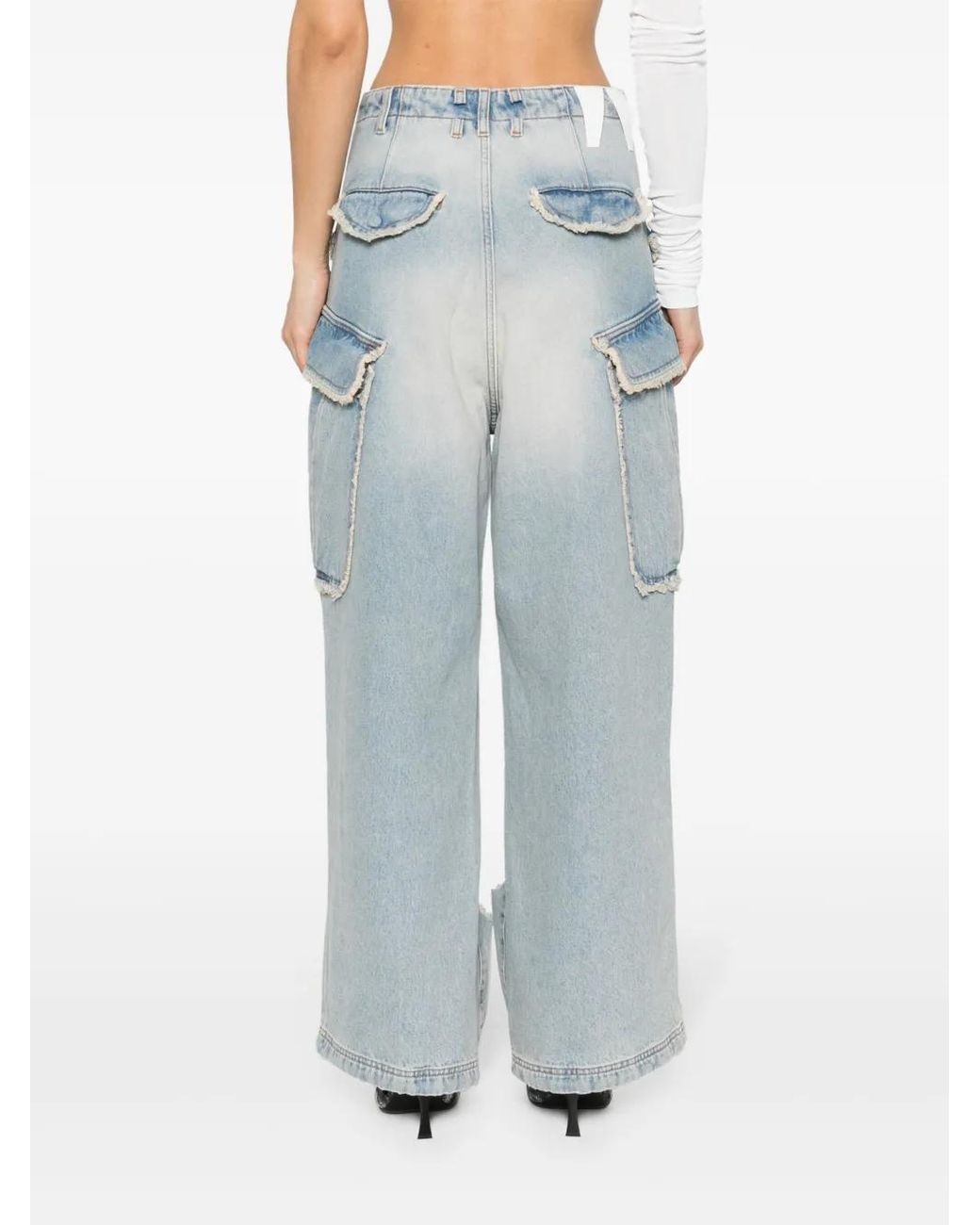 DARKPARK Blue Vivi Distressed Wide-Leg Jeans