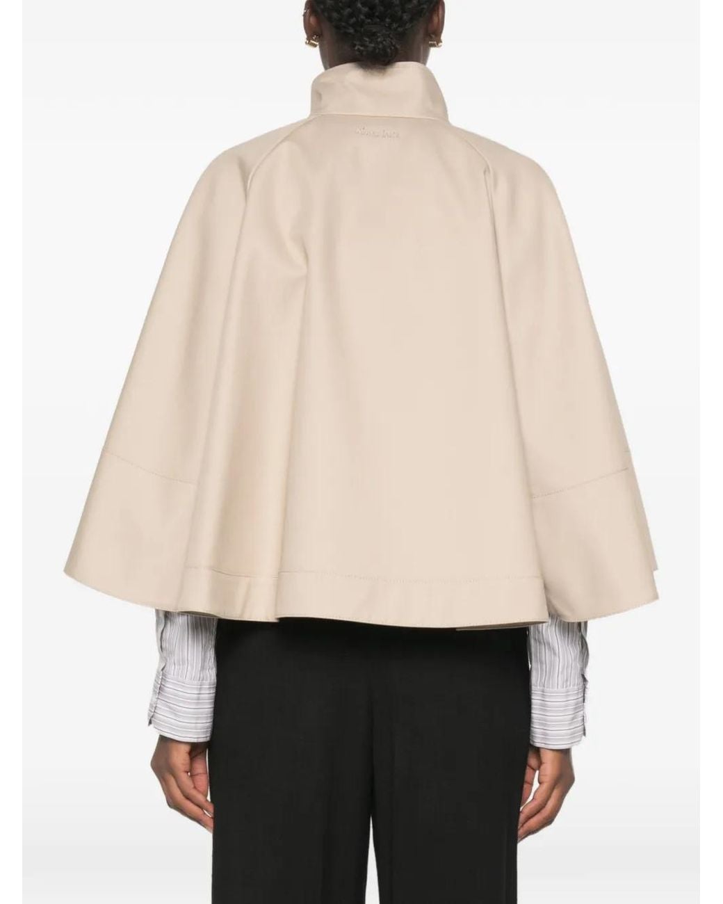 Max Mara Natural Water-Repellent Loose-Fit Gabardine Cape