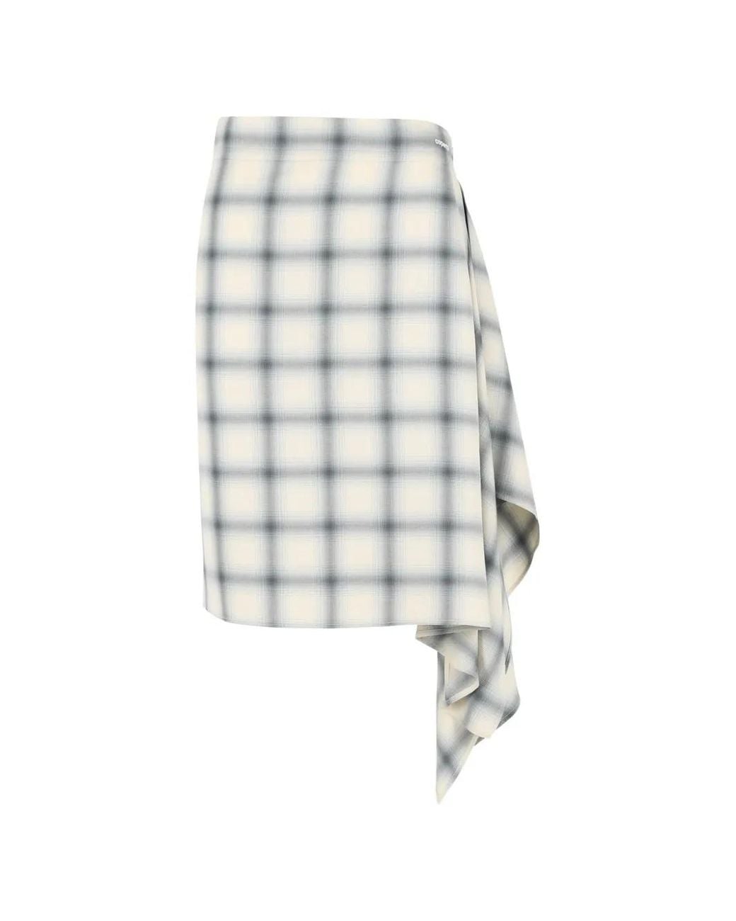 Coperni White 'Zero' Viscose Skirt