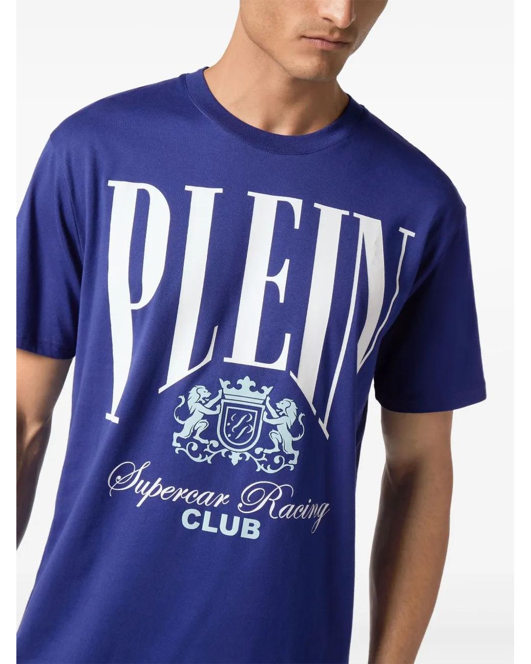 Philipp Plein Blue Cars Racing T-Shirt for men