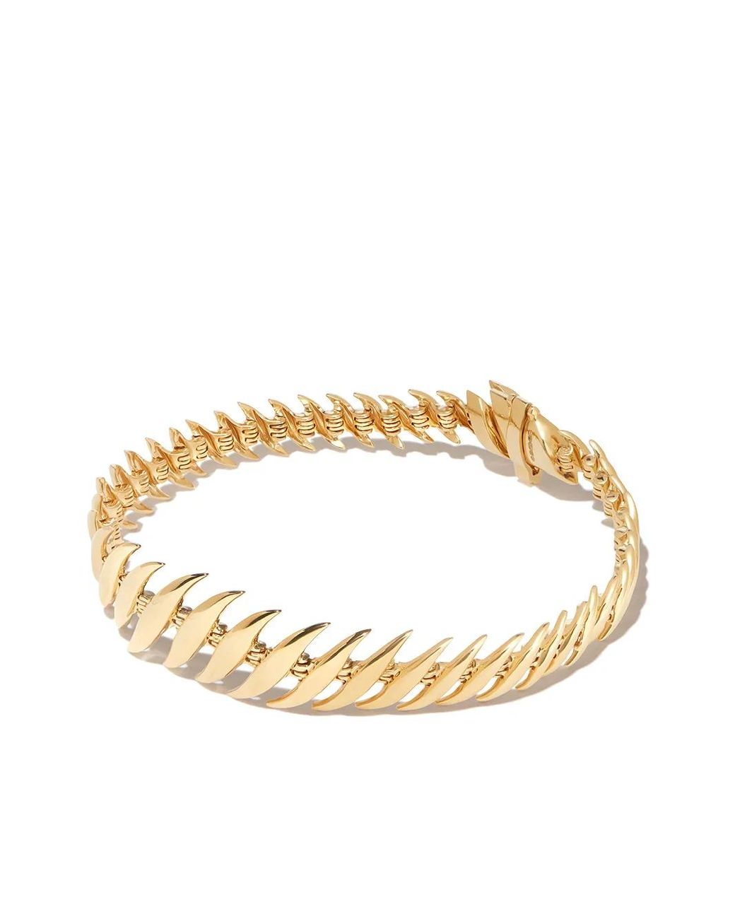 Fernando Jorge Metallic Fjorge 18Ct Yg Flame Sml Bngl Brclt
