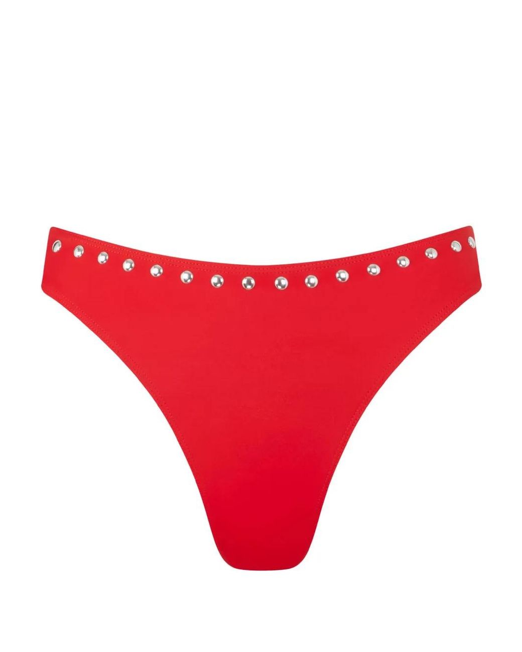 Let's Swim Red Studded Bikini Bottoms