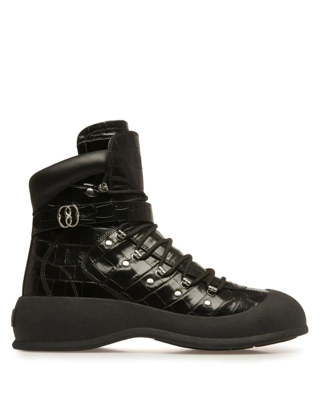 Bally Black Clyff Crocodile-Embossed Boots for men