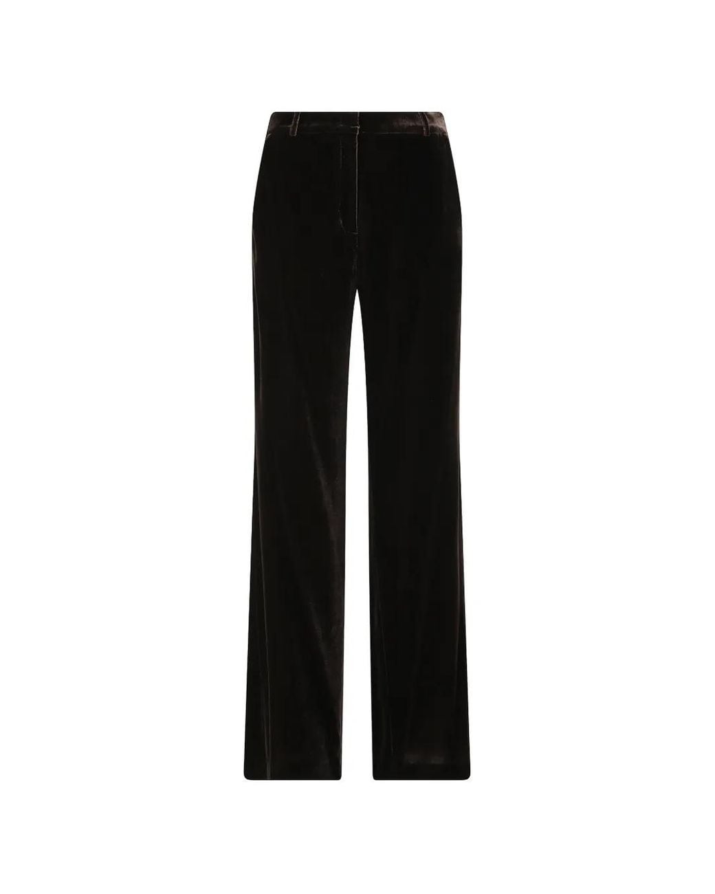 Kiltie Black Andrea Velvet Trousers