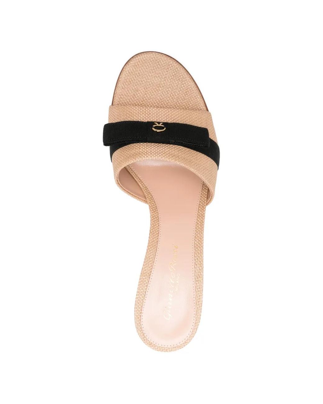 Gianvito Rossi Metallic Minou Bow-Detail Sandals