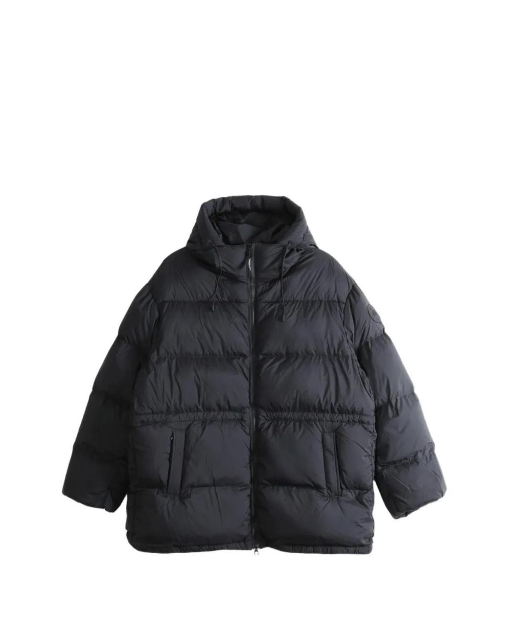 Canada Goose Black Manteau Matelassé À Lien De Resserrage