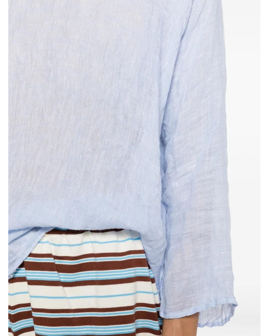 Daniela Gregis White Blouse À Encolure Bateau
