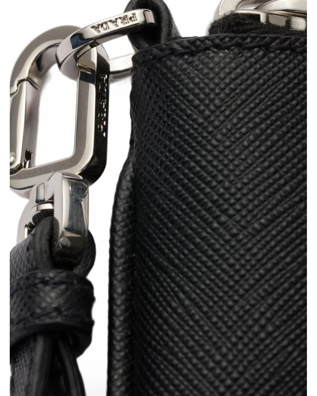 Prada Black Saffiano Leather Pouch for men