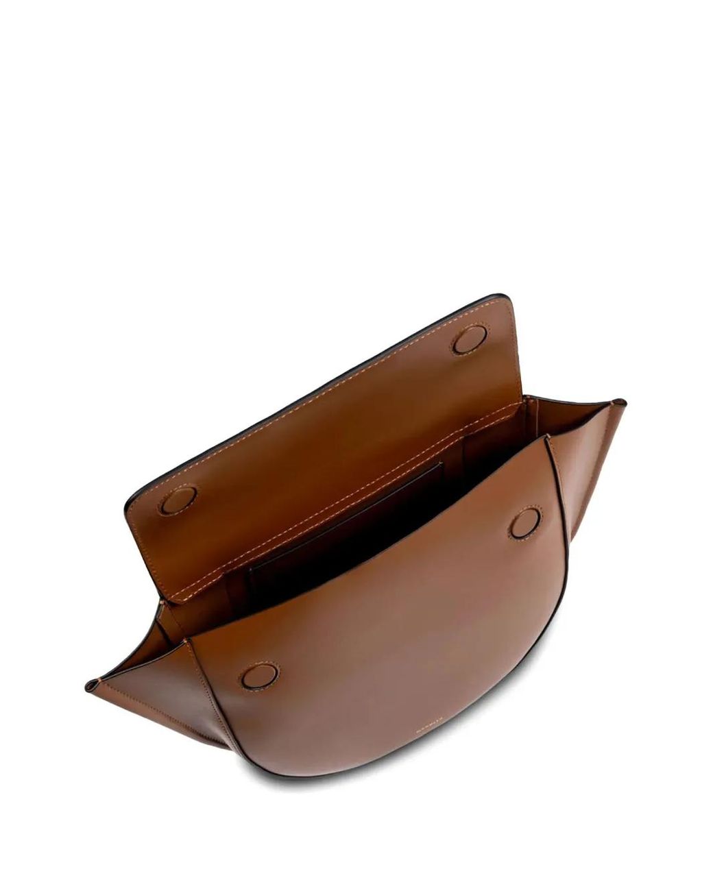 Wandler Brown Medium Hortensia Curved-Frame Shoulder Bag