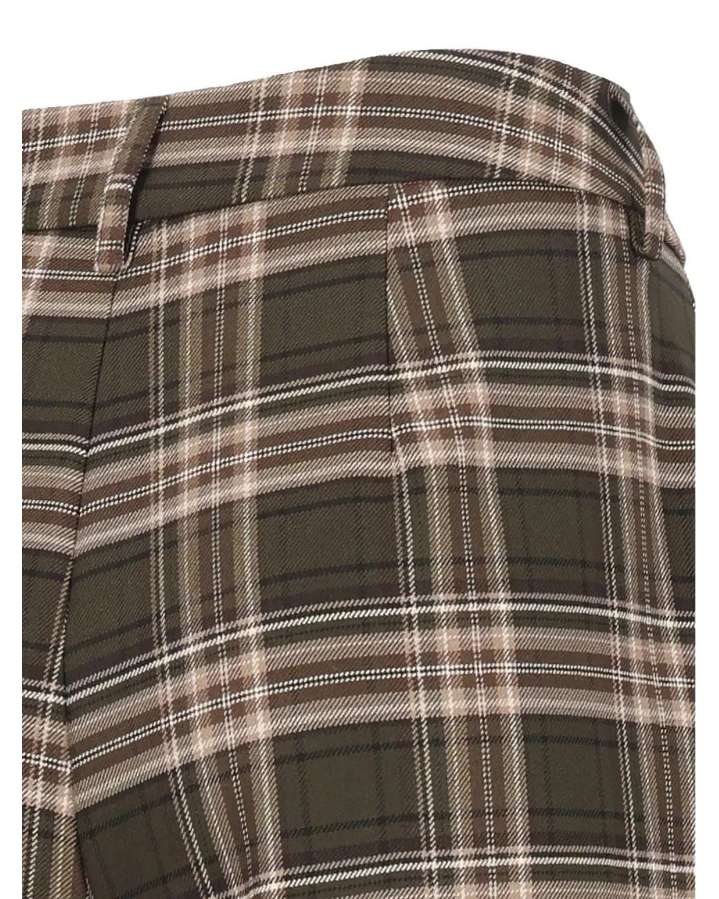 Al Duca D'aosta Natural Check-Pattern Wide-Leg Trousers