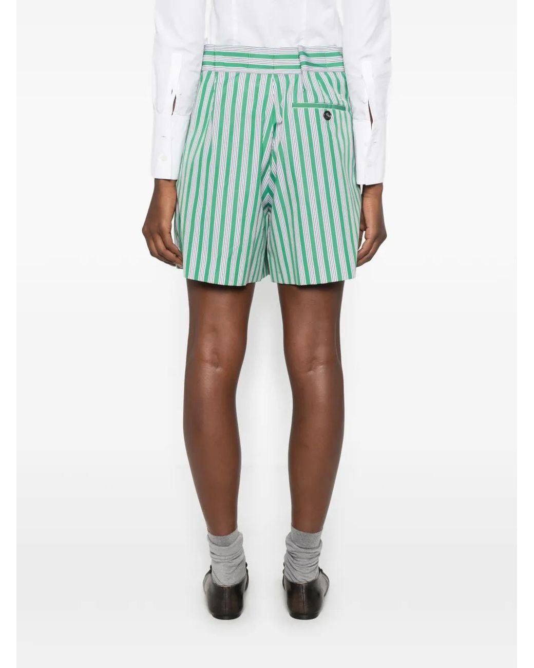 Loewe Gestreepte Shorts in het Green