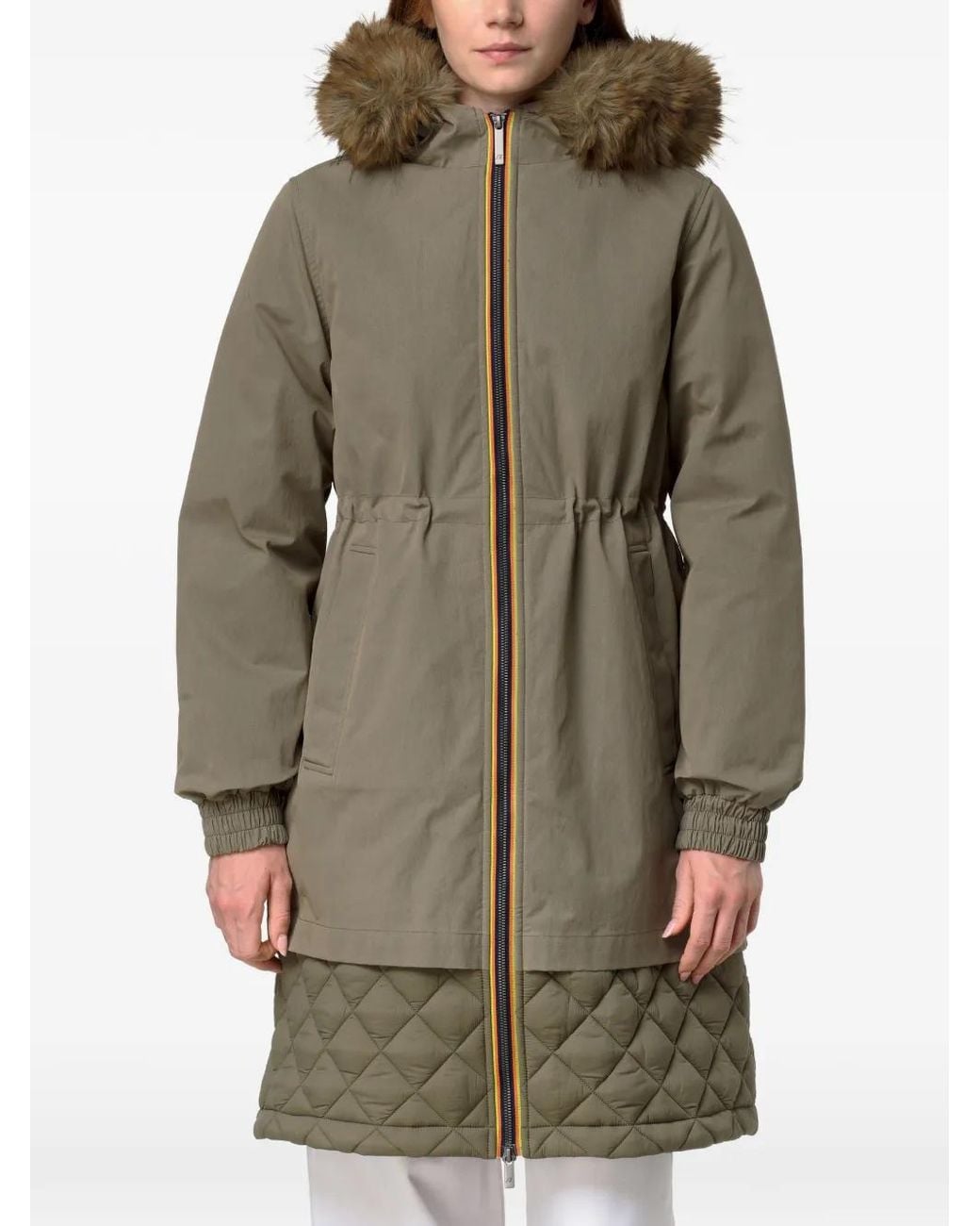 K-Way Green Fosca Parka Coat