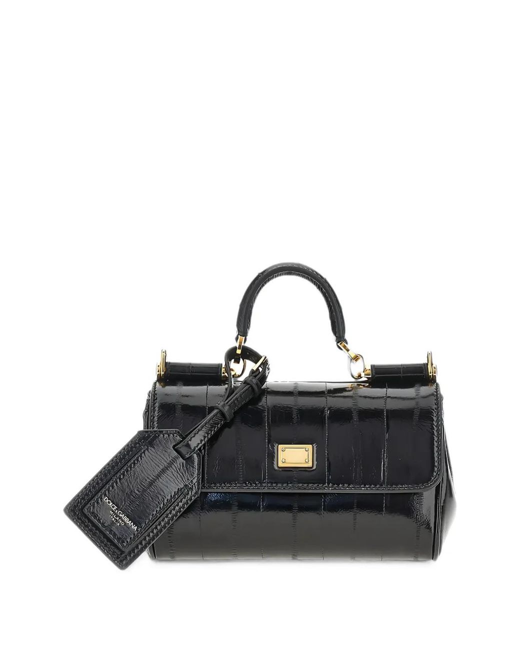 Dolce & Gabbana Black Dolce & Gabbana Sicily Tote Bag With Paneling