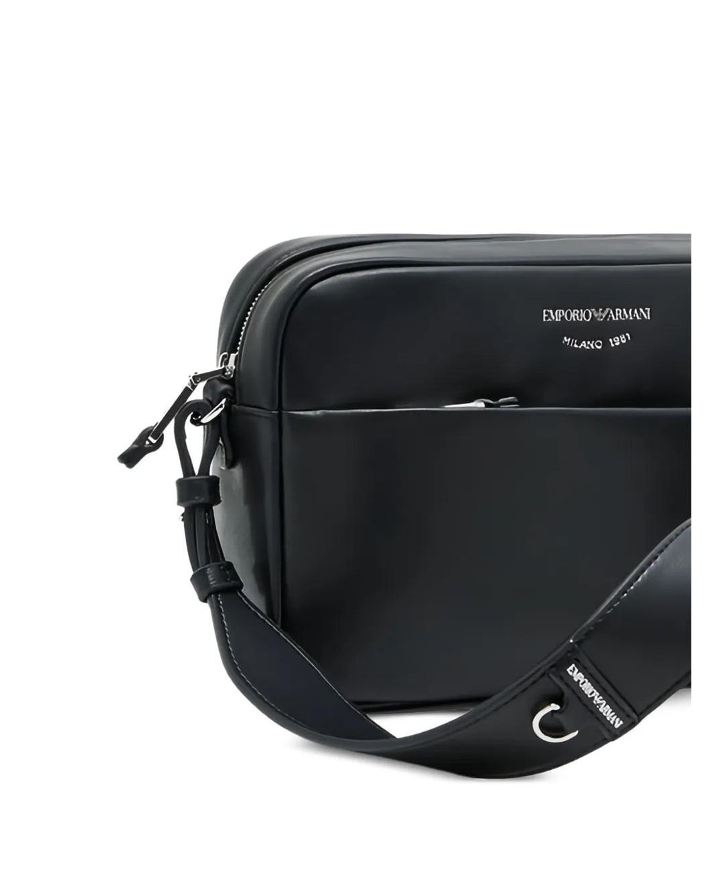 Emporio Armani Black Leather Shoulder Bag
