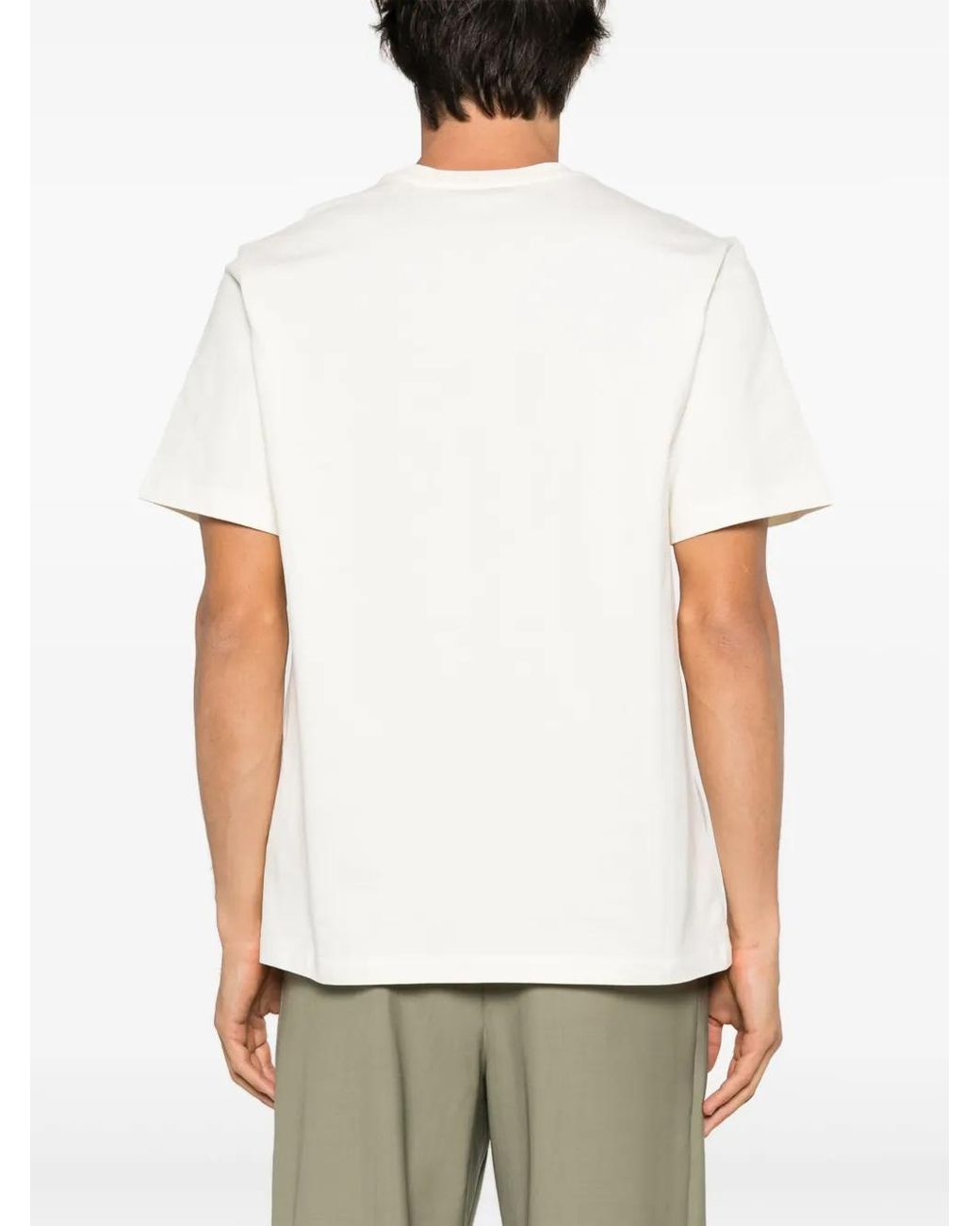 MSGM White T-Shirt With Logo for men