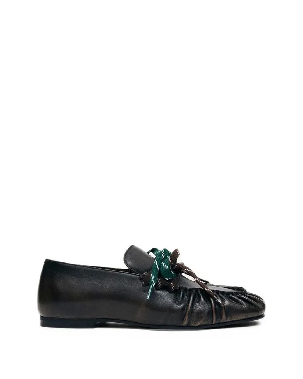 Alohas White Mocassins Aven En Cuir À Fronces