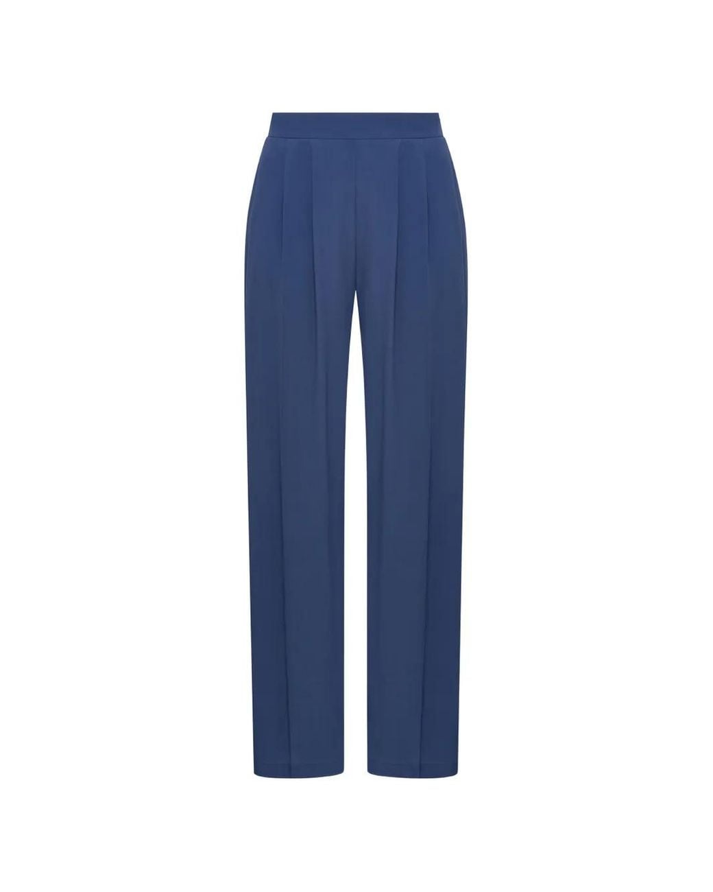 Maliparmi Blue Pantalon Plissé À Taille Haute