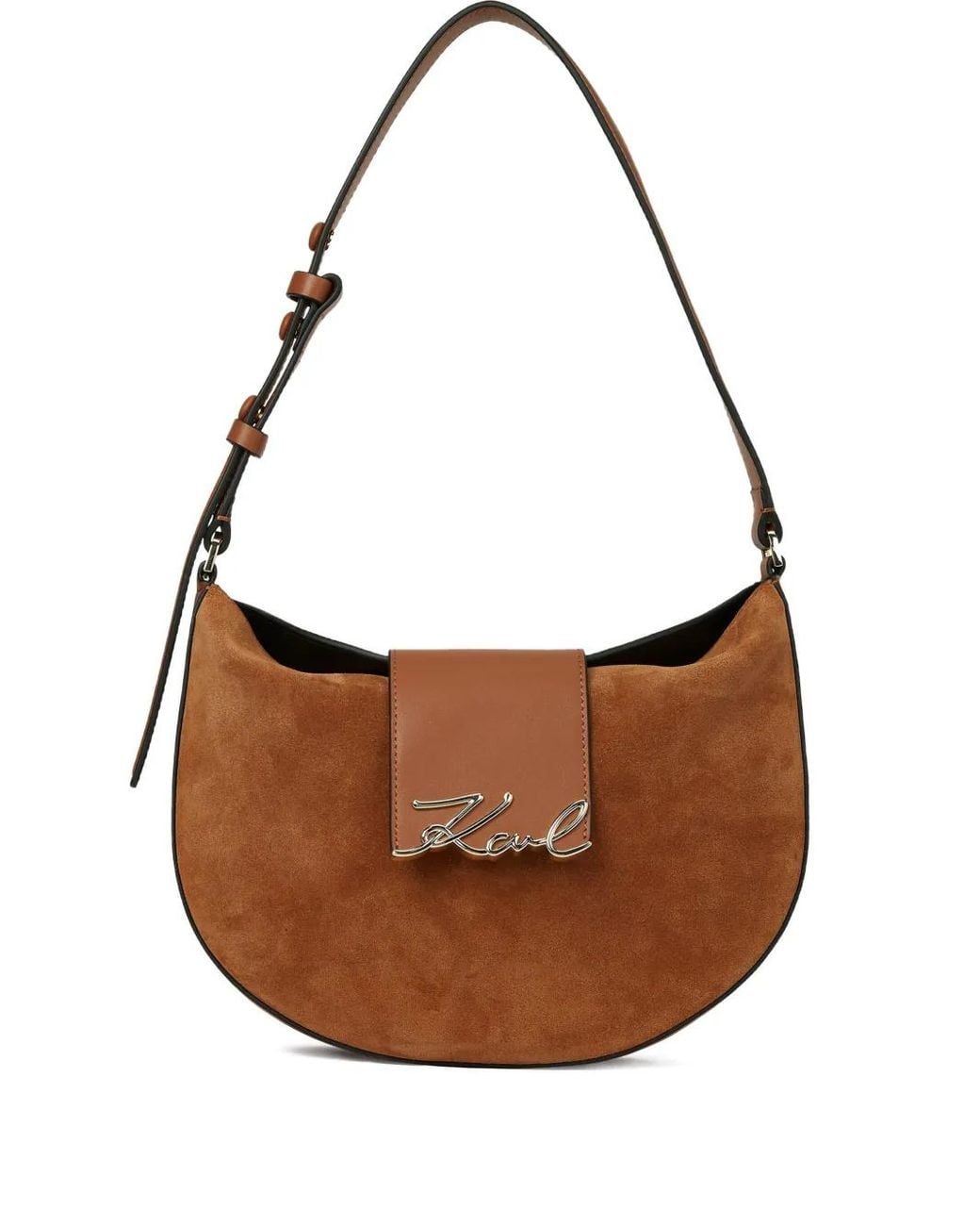 Karl Lagerfeld Brown K/Signature Shoulder Bag
