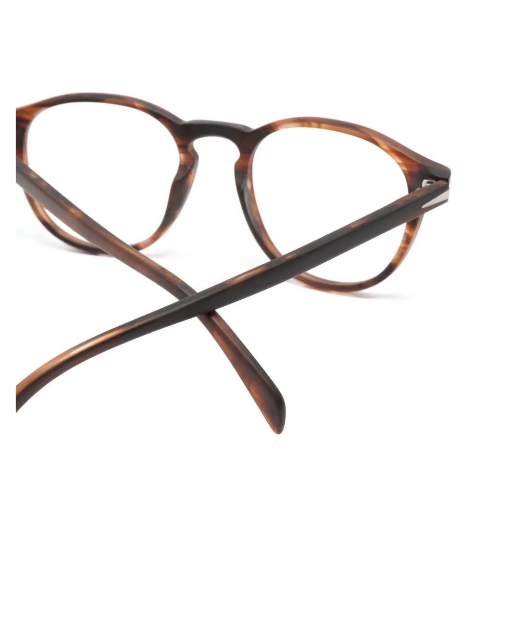 David Beckham Brown Round-Frame Tortoiseshell-Effect Glasses