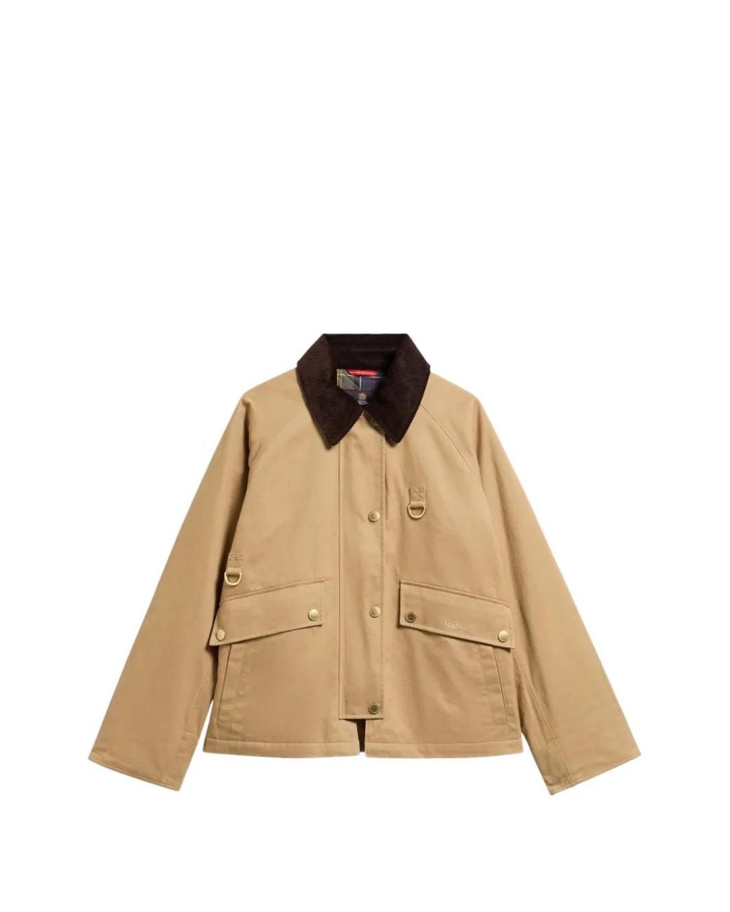 Barbour Natural Daphne Corduroy-Collar Jacket