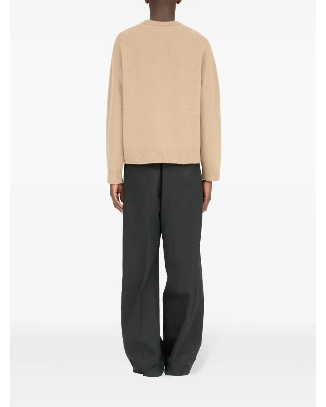 Maison Margiela Natural Crew-Neck Wool Jumper for men