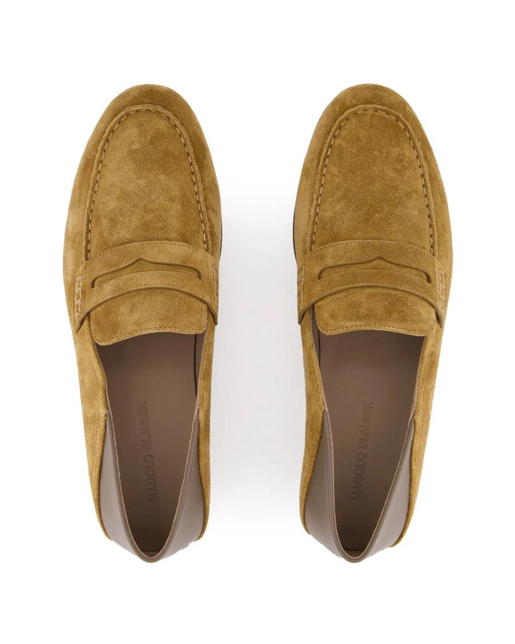 Manolo Blahnik Brown Plymouth Loafers for men