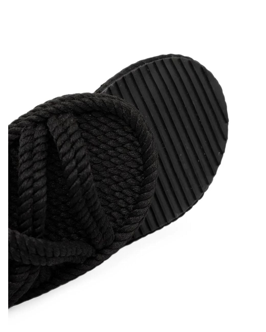 Bohonomad Black Roma Braided Rope Sandals