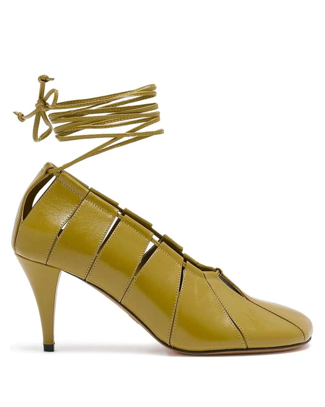 Proenza Schouler Metallic Leather Heeled Pumps