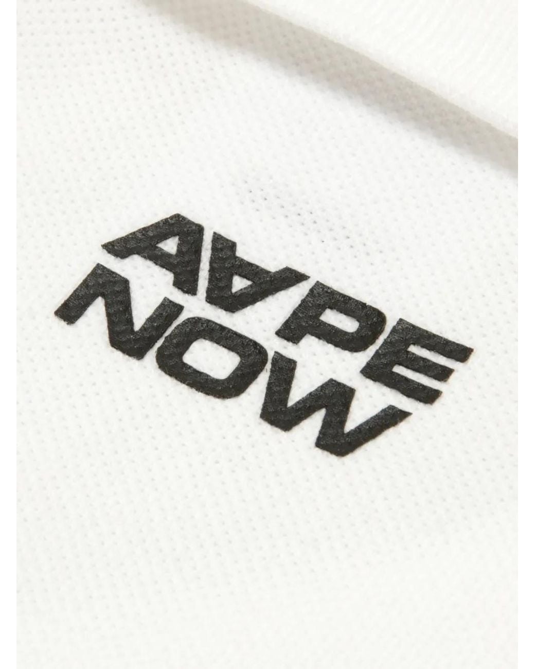 Aape By A Bathing Ape White Logo Short-Sleeve Polo Shirt for men