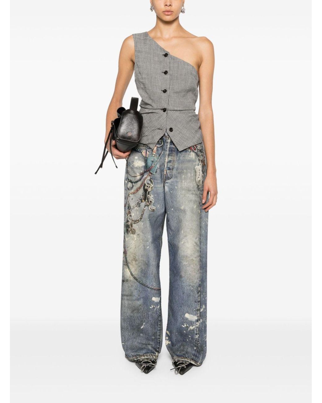 【PORTERNA】Risk keyring wide jeans PORTERNA】Risk keyring wide jeans (PORTERNA/デニム・ジーパン