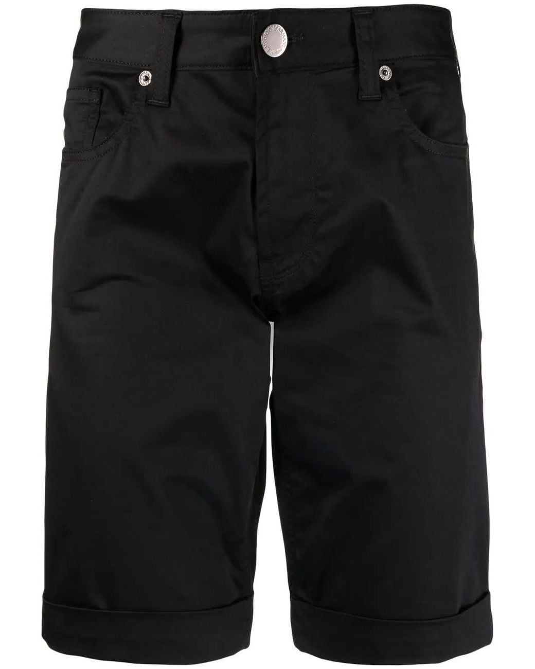 Emporio Armani Black Cotton Shorts for men